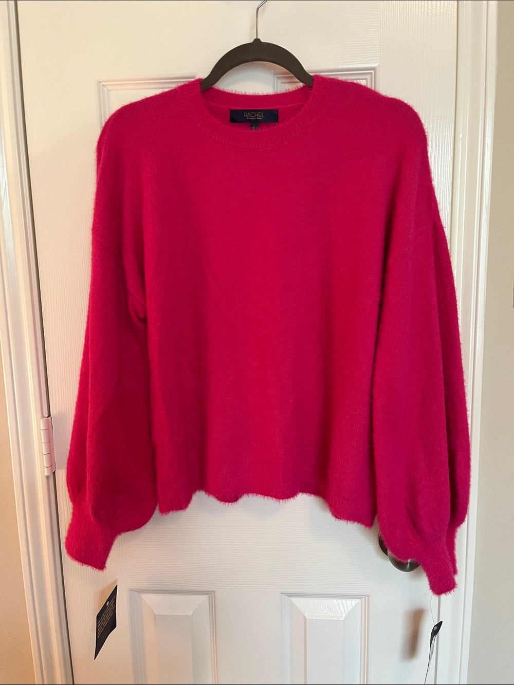 NWT Rachel Roy Fuzzy Wild Pink Sweater
